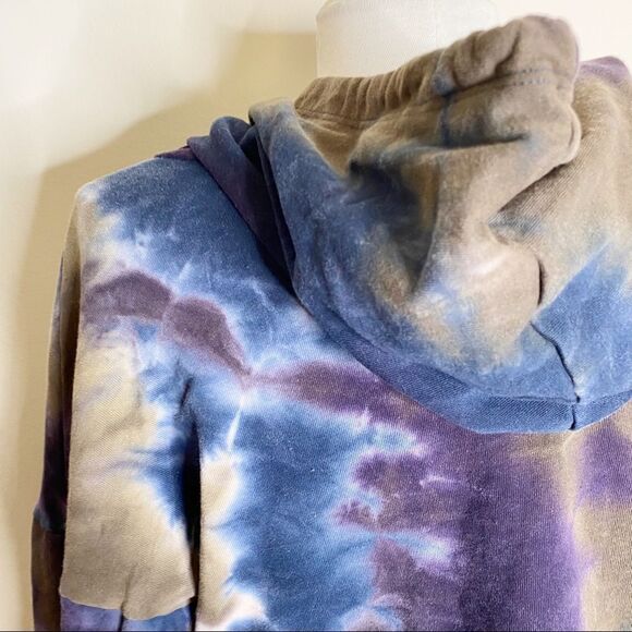 Zella Sweatshirt Tie Dye Crop Hoodie Medium - Picture 6 of 9